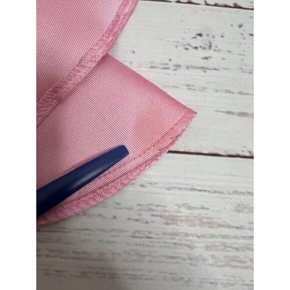 Satin Jacket 22W Pink Barbie Evening Fancy Ruffle Collar Crystal Sequins Closure - Picture 9 of 15